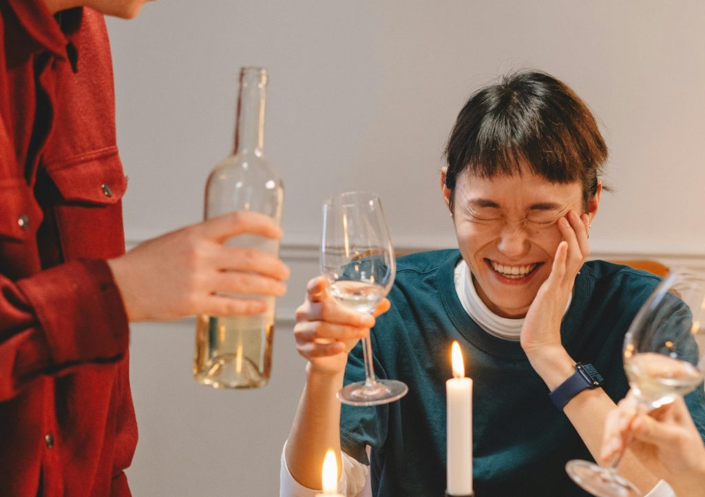 Don't worry, be happy, drink wine.